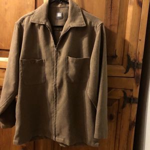 Stunning Shacket Houndstooth Wool Partial Zip Up Pullover Jacket Like New